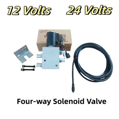 Kazı makinesi yakalayıcı için dört yönlü solenoid valfi 12 volt / 24 volt