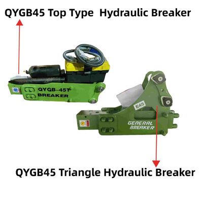 QYGB45 Üst Tipi / Üçgen Hidrolik Kırıcı 45 İnşaat İşleri İçin Çisele