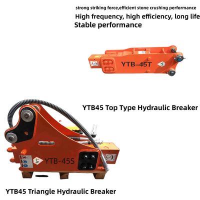YTB45 En üst tip / Üçgen Hidrolik kırıcı 45 Çisele takım elbise 1.2-3.0 Ton